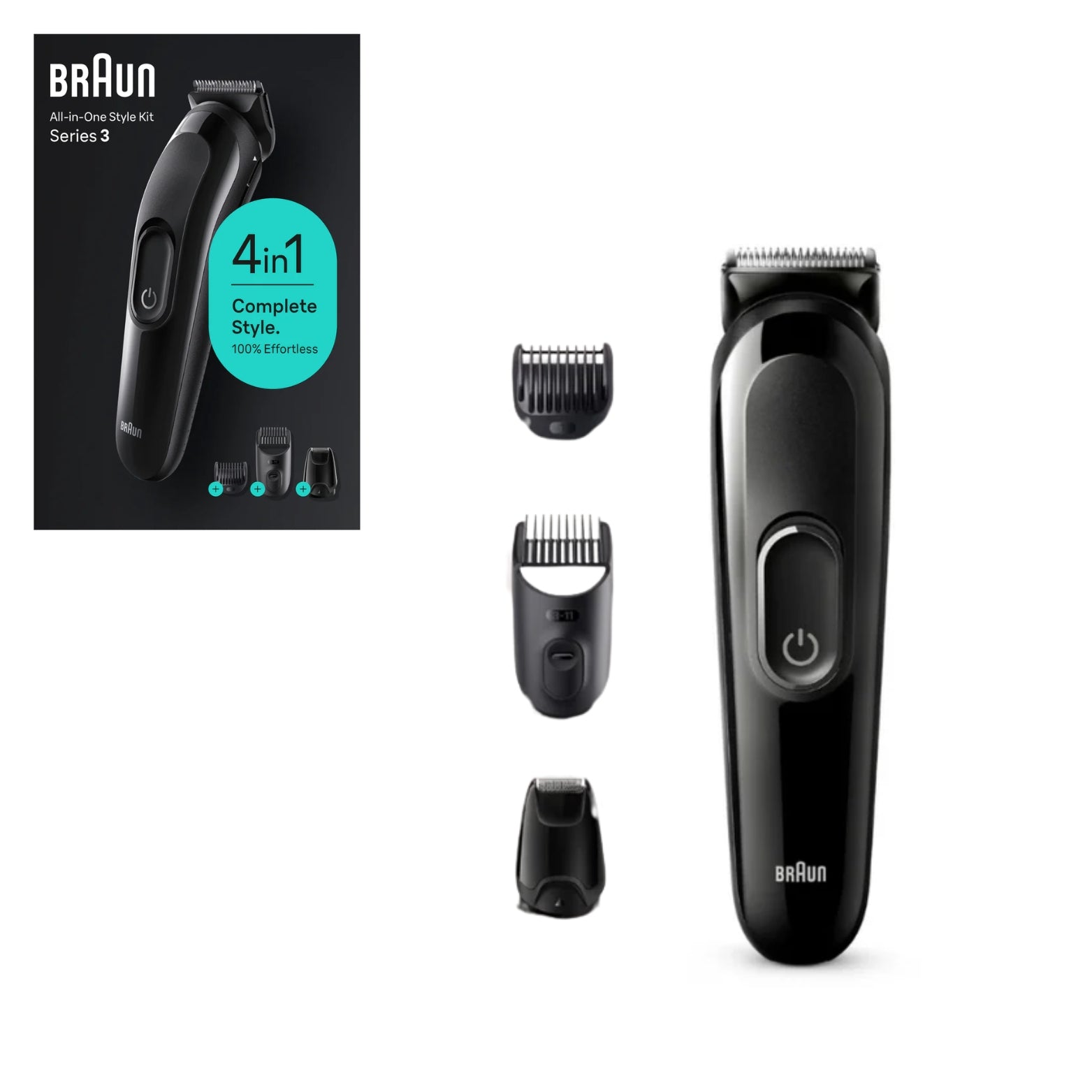 מכונת תספורת ועיצוב זקן 4 ב-1 Braun Series 3 All-In-One SK3400