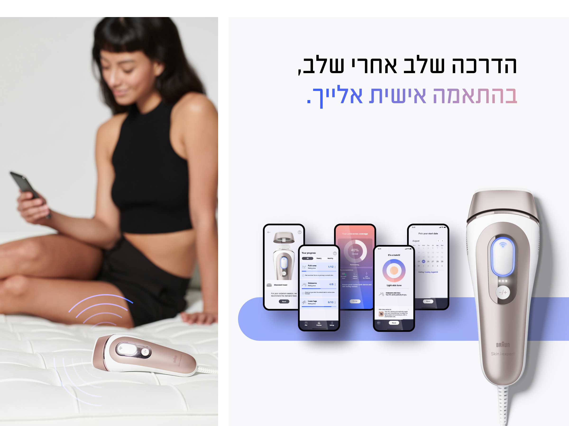 IPL 7 מכשיר להפחתת שיער לצמיתות 7147 Braun