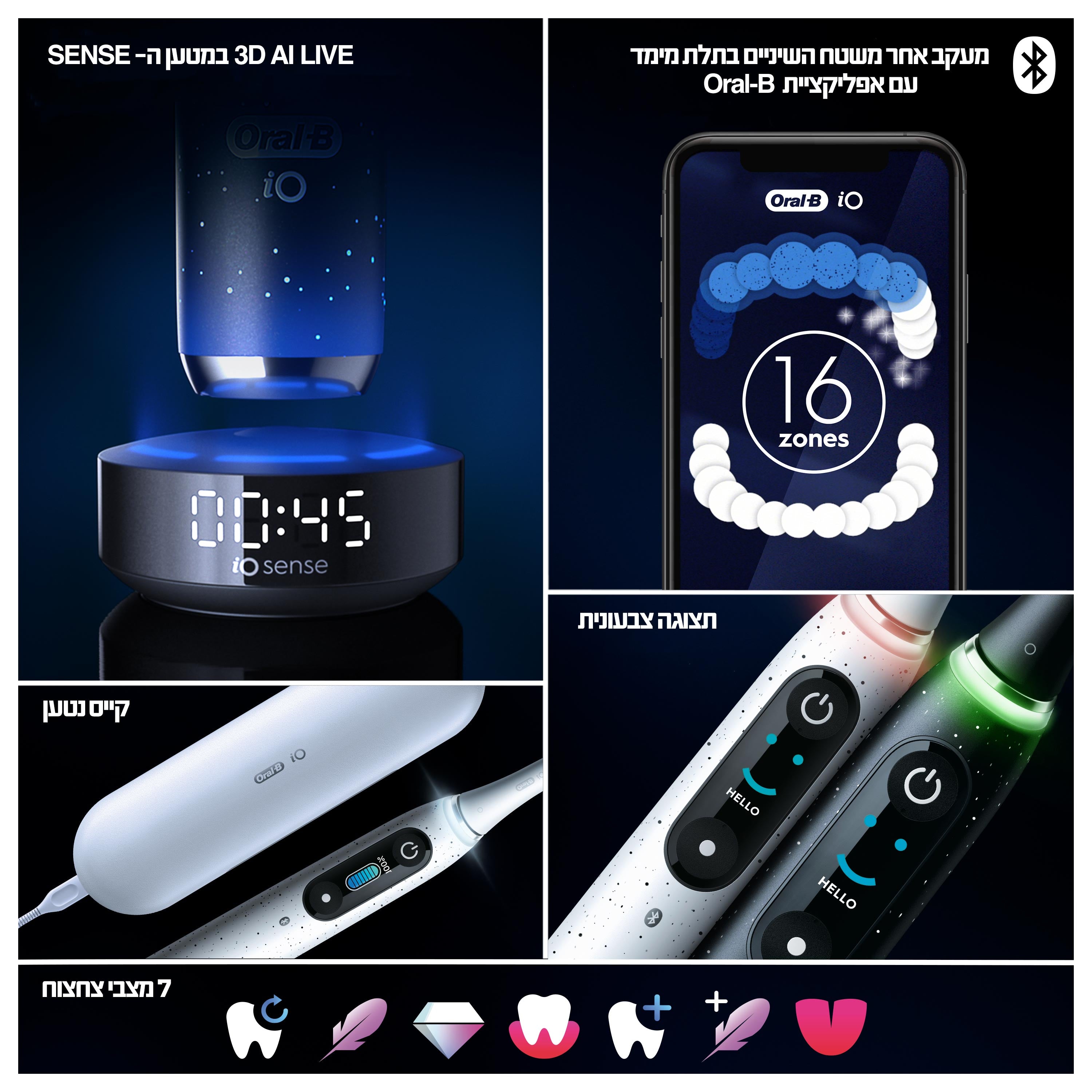 ORAL-B iO10 מברשת שיניים חשמלית (שחור)