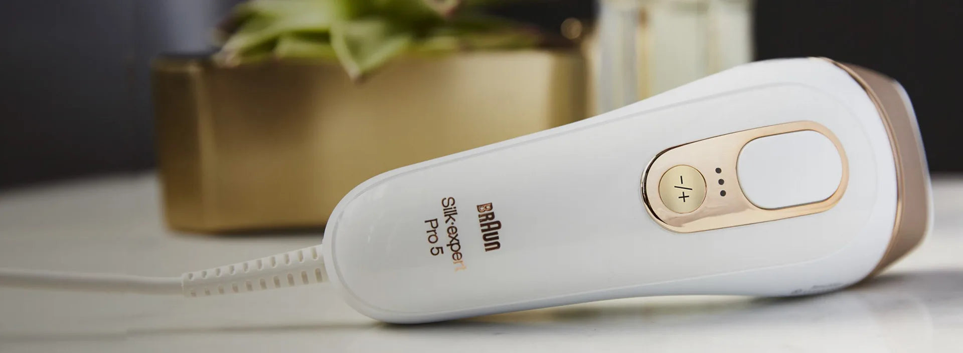 IPL PRO 5 מכשיר להפחתת שיער לצמיתות + ראש צר Braun